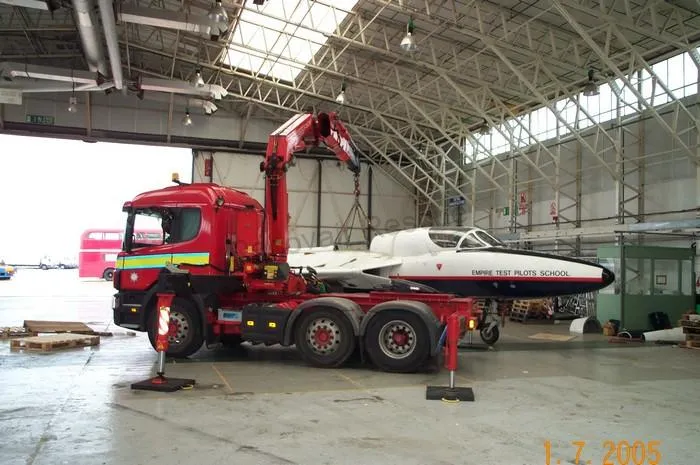 loading plane on truck