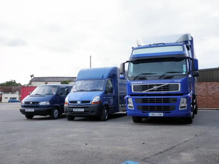 three recovery vehicles